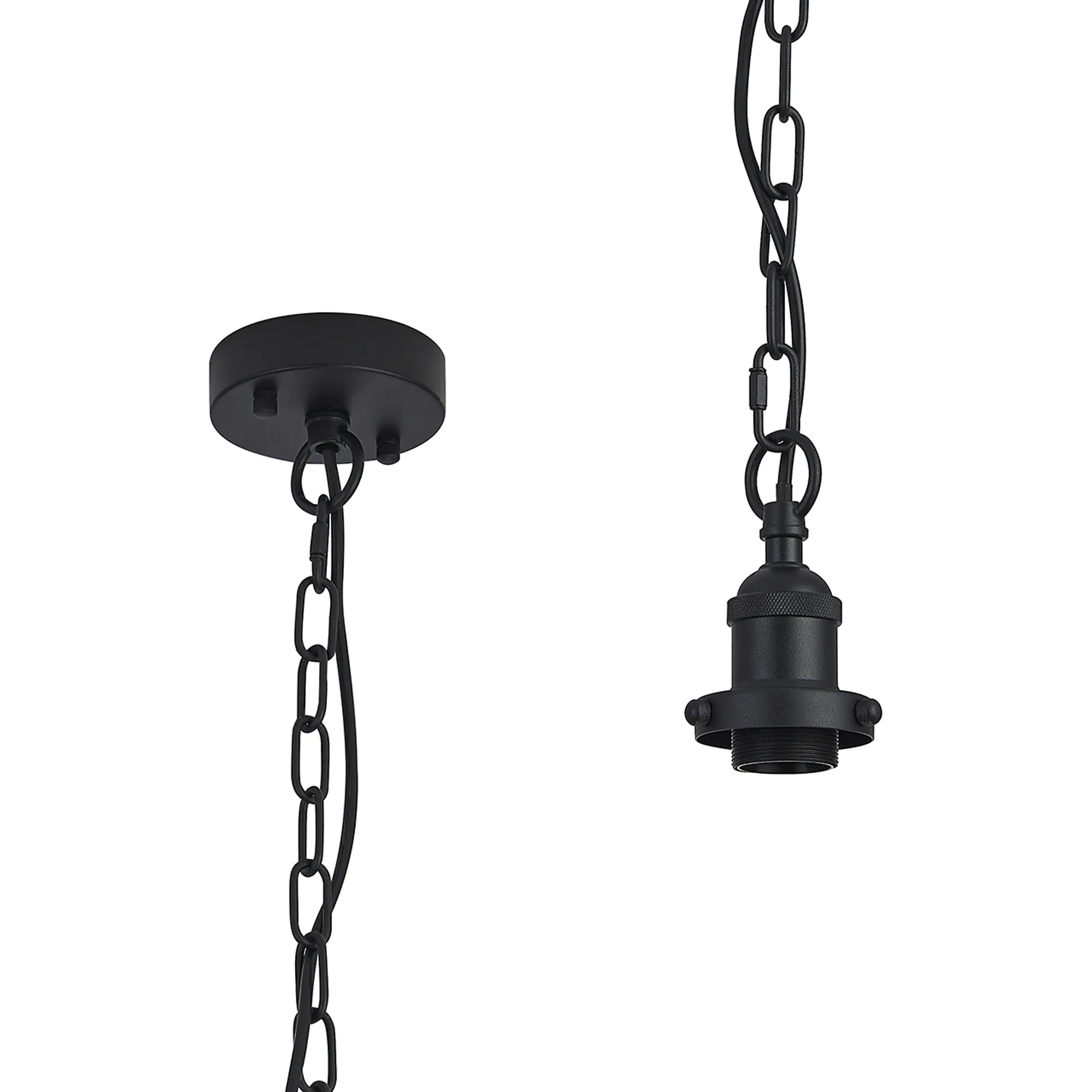 D1022BL  Dreifa Curved Single Pendant (FRAME ONLY), 1 x E27, Satin Black (Maximum Load 5kg)